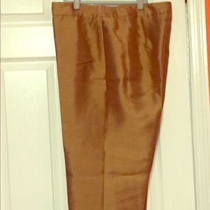 Gold cropped pants